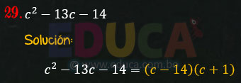 Solución - Ejercicio 98-29 - Descomposición factorial - Algebra de Baldor