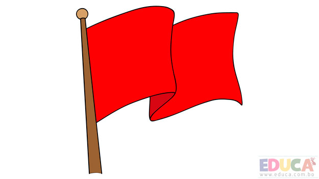 Dibujo de bandera de Oruro a color - educa.com.bo