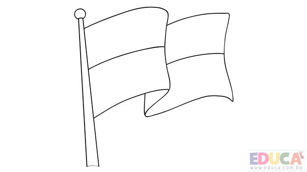 Dibujo de bandera de Pando para colorear - educa.com.bo