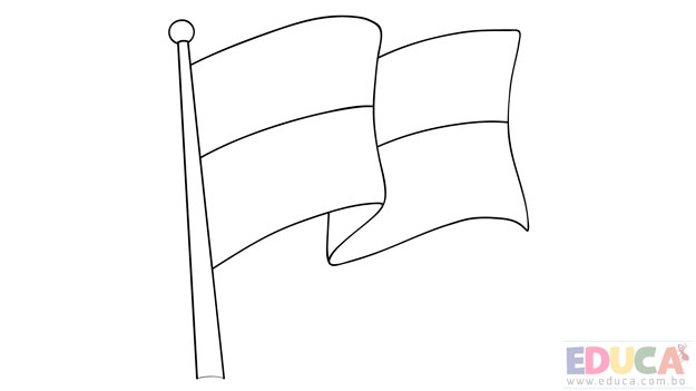 Dibujo de bandera de Tarija para colorear - educa.com.bo