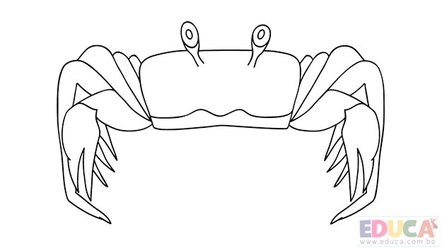 Dibujo de cangrejo para colorear - educa.com.bo