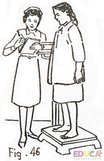 Modificaciones fisiológicas de la mujer en el embarazo, Peso - Manual guía de la auxiliar de enfermería rural, Educa.com.bo