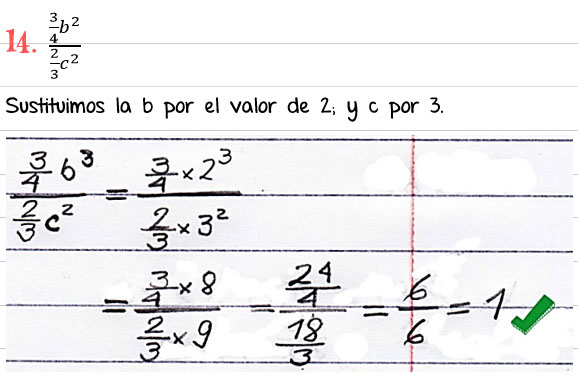 Solución Ejercicio 11 - Ejercicio 14 - Reducción de Términos Notables - Términos Semejantes - Valor numérico de expresiones simples - Algebra de Baldor
