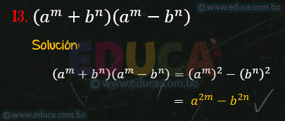 Solución - Ejercicio 64-13 - Productos notables - Algebra de Baldor