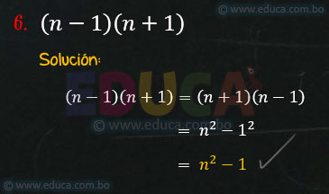 Solución - Ejercicio 64-6 - Productos notables - Algebra de Baldor