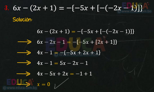 Solución - Ejercicio 81-3 - Ecuaciones enteras de primer grado con una incógnita - Algebra de Baldor