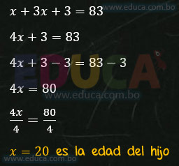 Solución - Ejercicio 84-12 - Problemas sobre ecuaciones enteras de primer grado con una incógnita - Algebra de Baldor