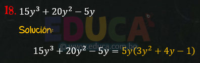 Solución - Ejercicio 89-18 - Descomposición factorial - Algebra de Baldor