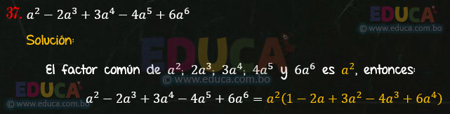 Solución - Ejercicio 89-37 - Descomposición factorial - Algebra de Baldor