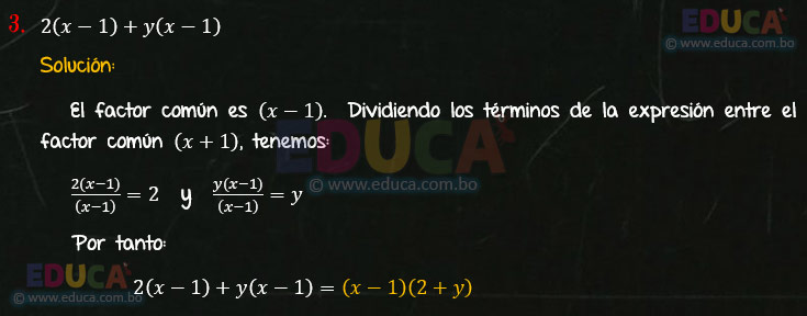 Solución - Ejercicio 90-3 - Descomposición factorial - Algebra de Baldor