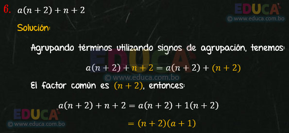 Solución - Ejercicio 90-6 - Descomposición factorial - Algebra de Baldor