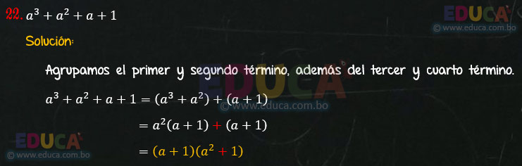 Solución - Ejercicio 91-22 - Descomposición factorial - Algebra de Baldor