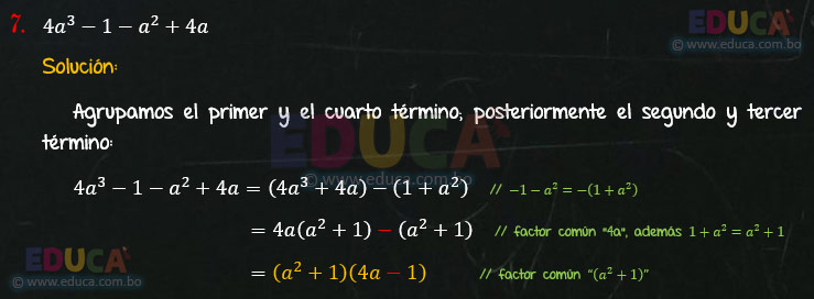 Solución - Ejercicio 91-7 - Descomposición factorial - Algebra de Baldor