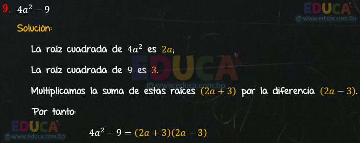 Solución - Ejercicio 93-9 - Descomposición factorial - Algebra de Baldor
