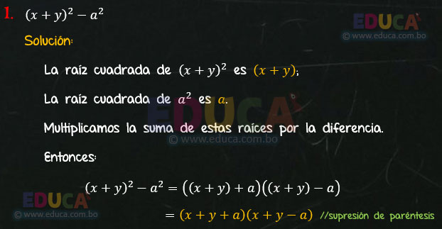 Solución - Ejercicio 94-1 - Descomposición factorial - Algebra de Baldor