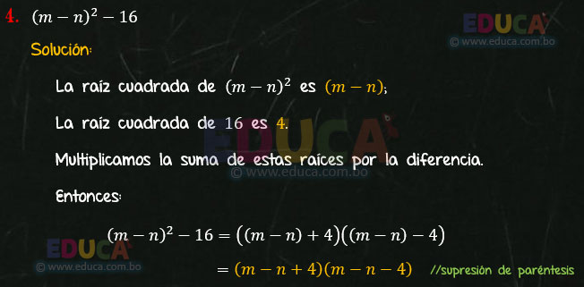 Solución - Ejercicio 94-4 - Descomposición factorial - Algebra de Baldor