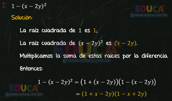 Solución - Ejercicio 94-7 - Descomposición factorial - Algebra de Baldor