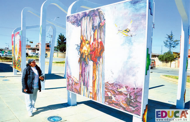 Mural de arte, Galería al Aire Libre, Av. Litoral, ciudad de El Alto. (2014)