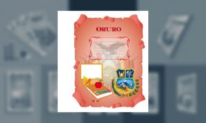 Carátula del Departamento de Oruro (tamaño carpeta)
