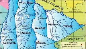 Mapa hidrográfico del Departamento de Beni - Mapas de Bolivia