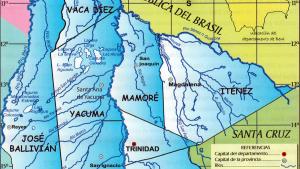 Mapa hidrográfico del Departamento de Beni - Mapas de Bolivia