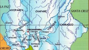 Mapa hidrográfico del Departamento de Cochabamba - Mapas de Bolivia