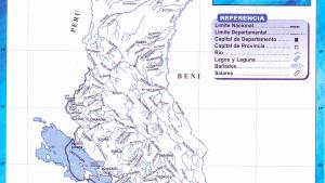 Mapa hidrográfico del Departamento de La Paz - Mapas de Bolivia