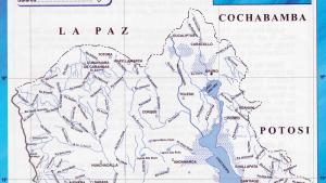 Mapa hidrográfico del Departamento de Oruro - Mapas de Bolivia