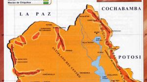 Mapa orográfico del Departamento de Oruro - Mapas de Bolivia